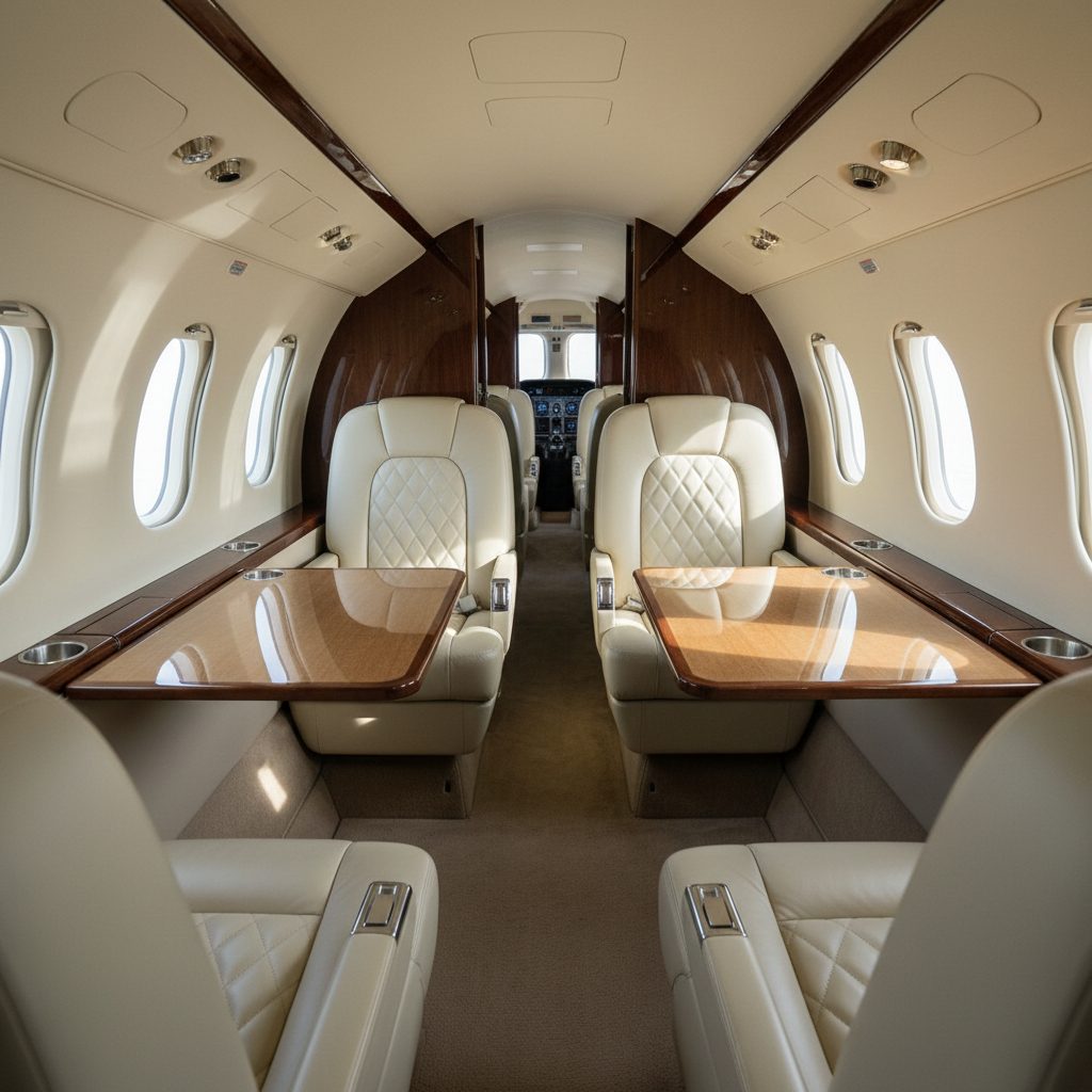 Nextant 400XT, Private cabin, illustrative image