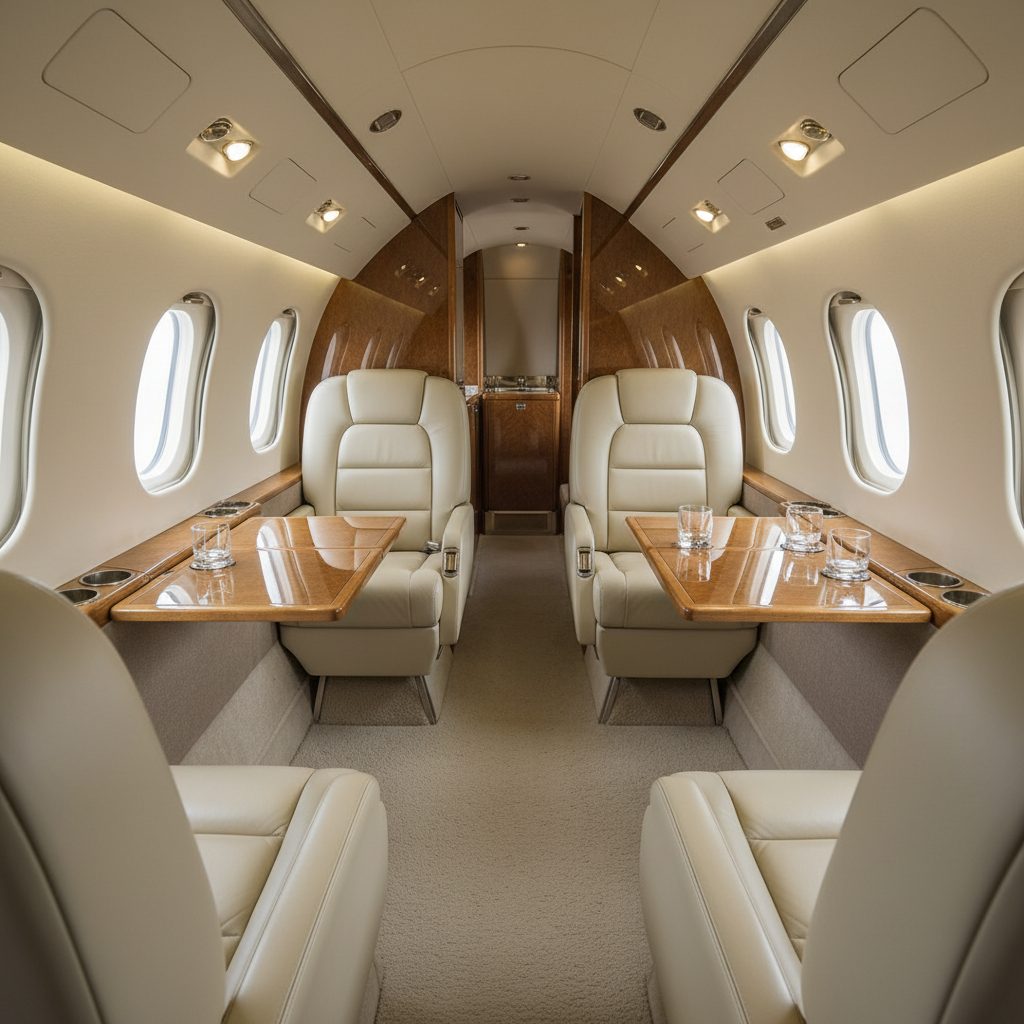 Dassault Falcon 10, Private cabin, illustrative image
