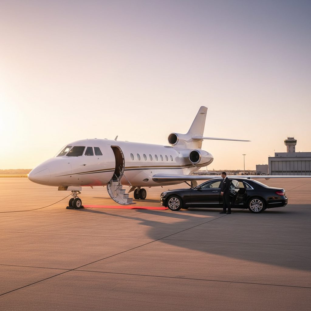 Dassault Falcon 900LX, Ready for boarding, illustrative image
