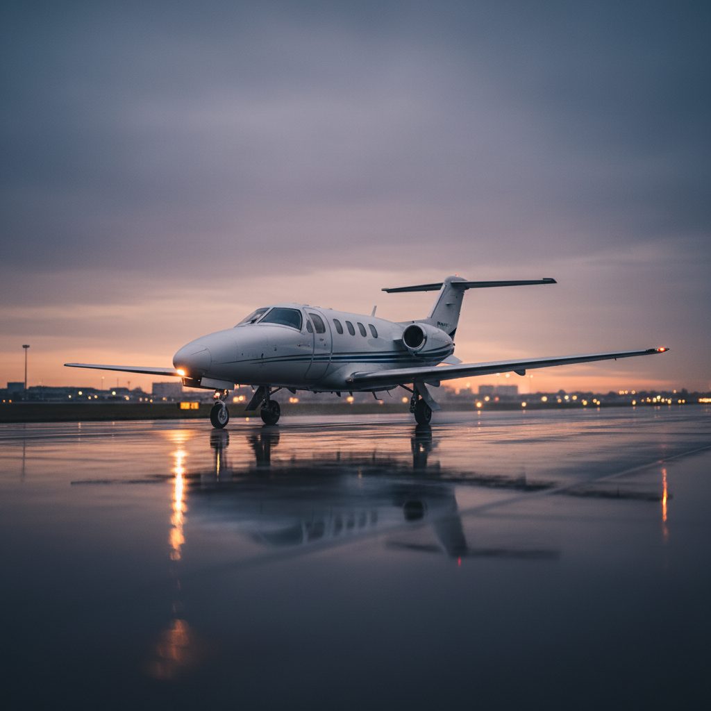 Cessna Citation Mustang, On the runway, illustrative image
