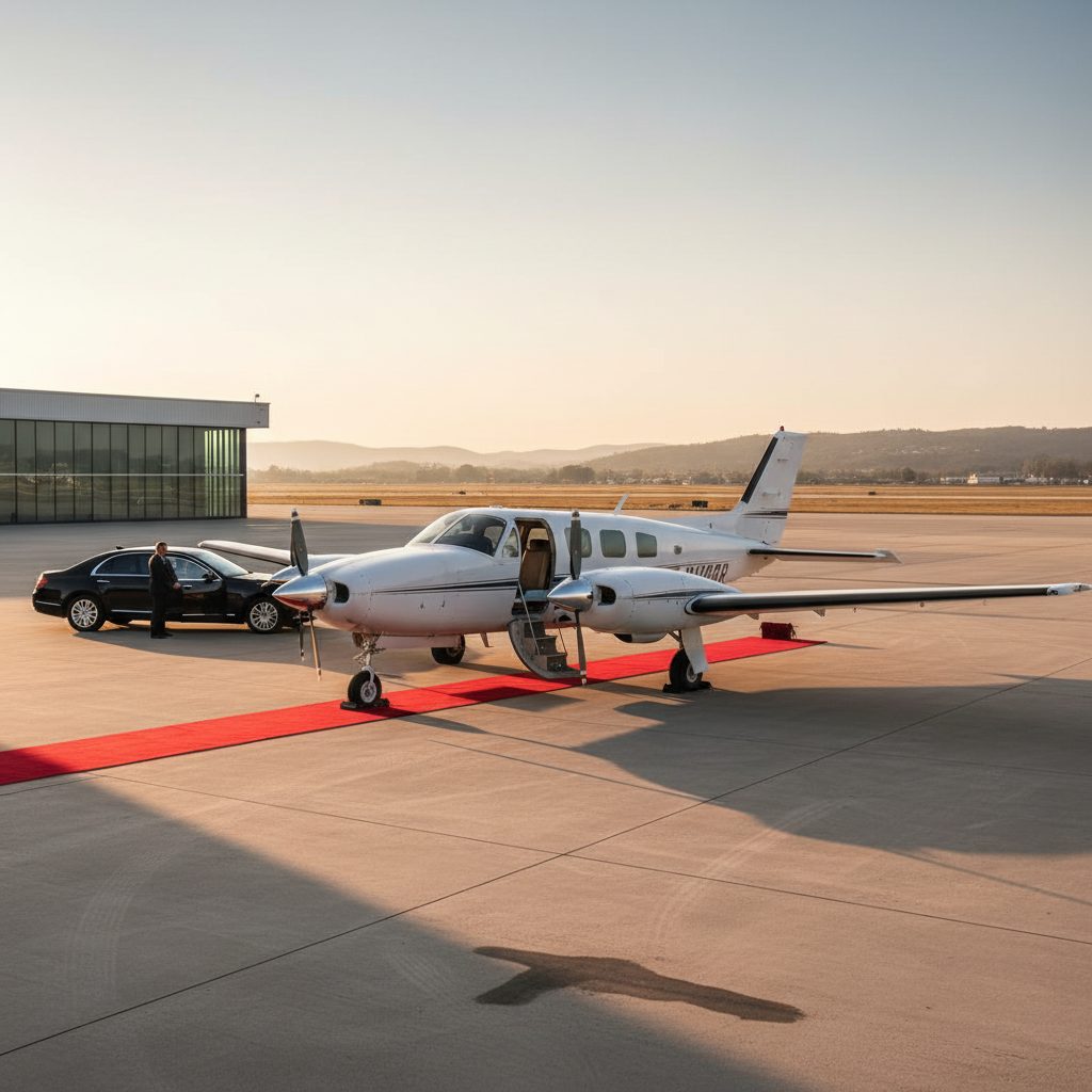 Cessna 340, Ready for boarding, illustrative image