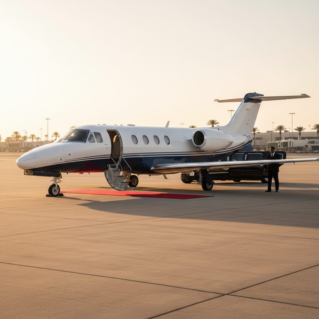 Cessna 525 Citation CJ3, Ready for boarding, illustrative image