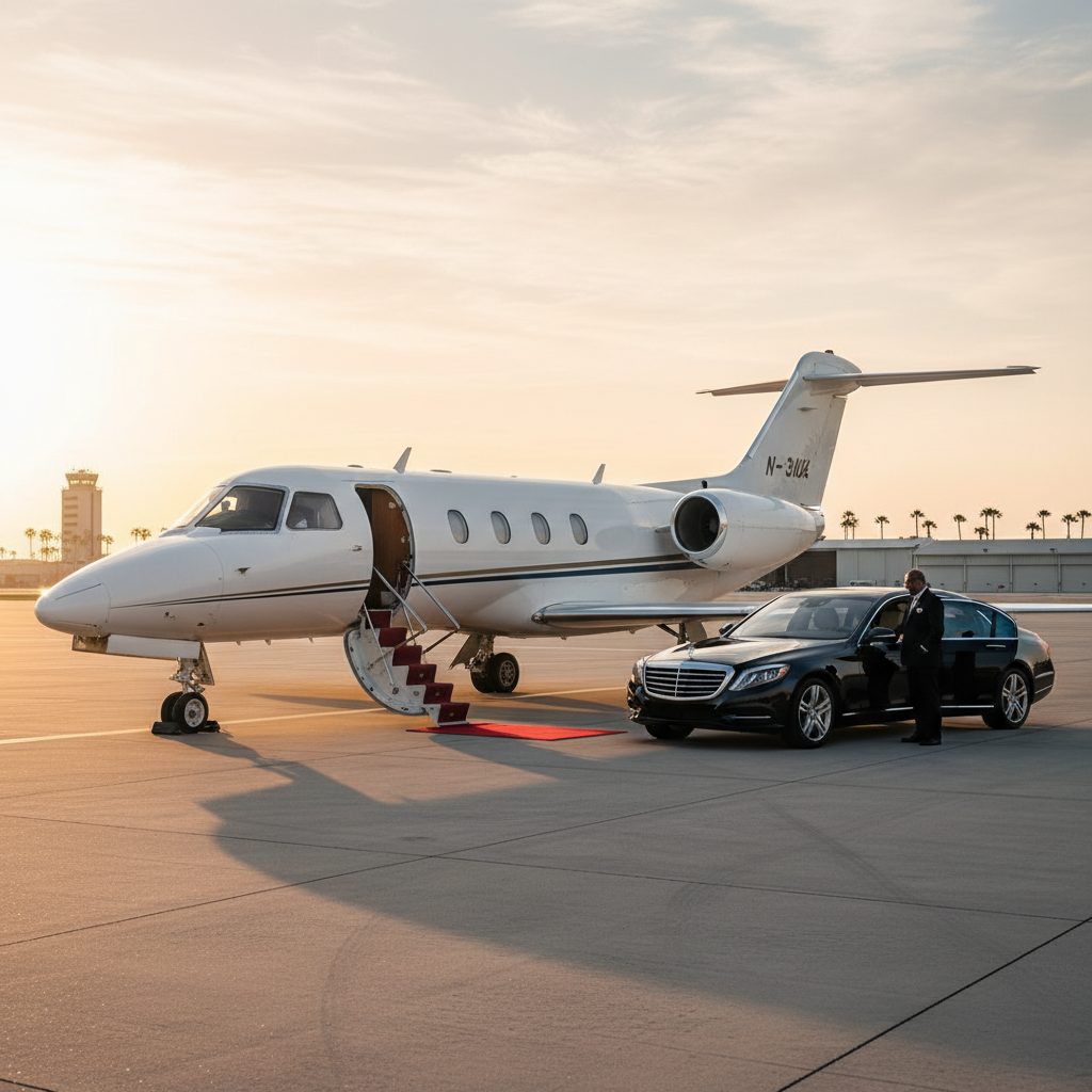 Bombardier Learjet 36A, Ready for boarding, illustrative image