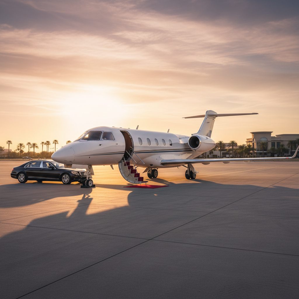 Bombardier LearJet 75, Ready for boarding, illustrative image