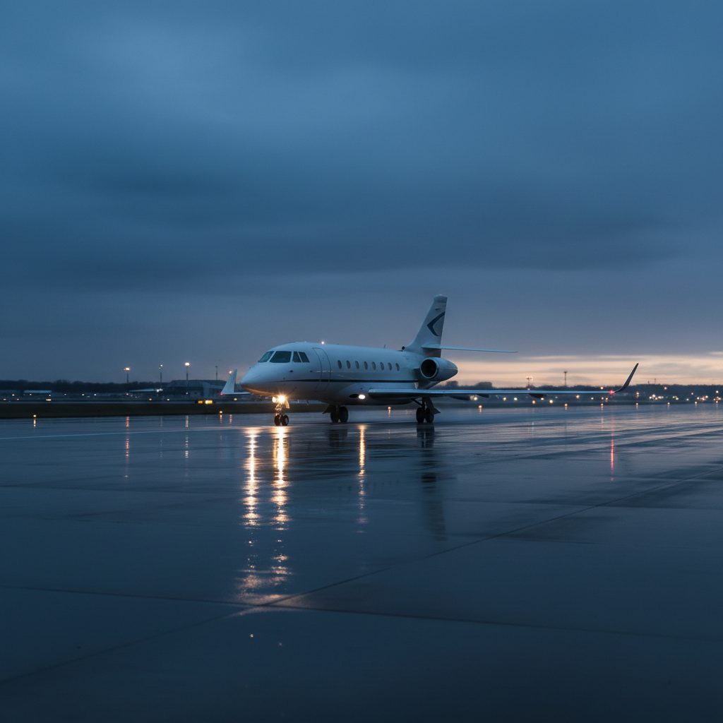 Dassault Falcon 8X, On the runway, illustrative image