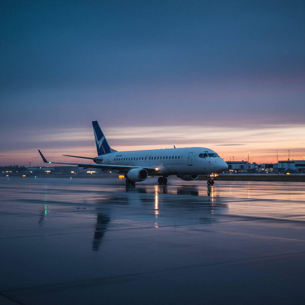 Boeing 717, On the runway, illustrative image