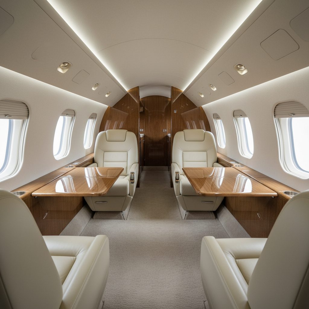 Dassault Falcon 2000LX, Private cabin, illustrative image