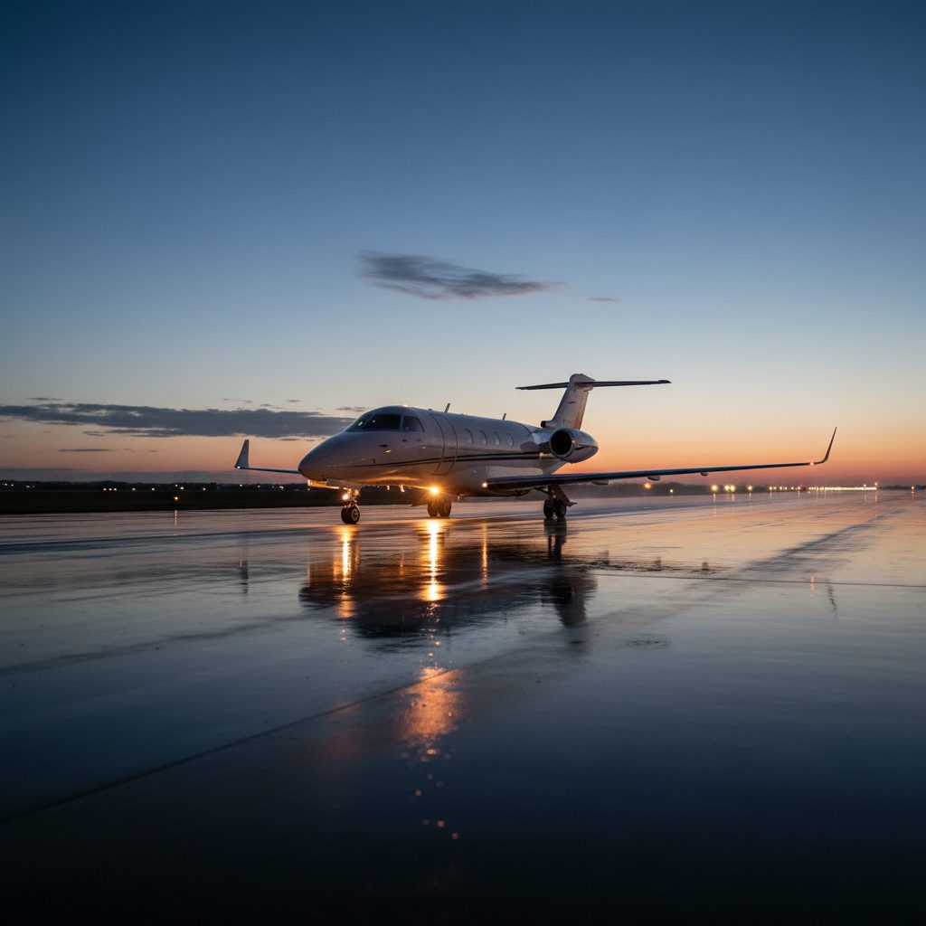 Nextant 400XT, On the runway, illustrative image