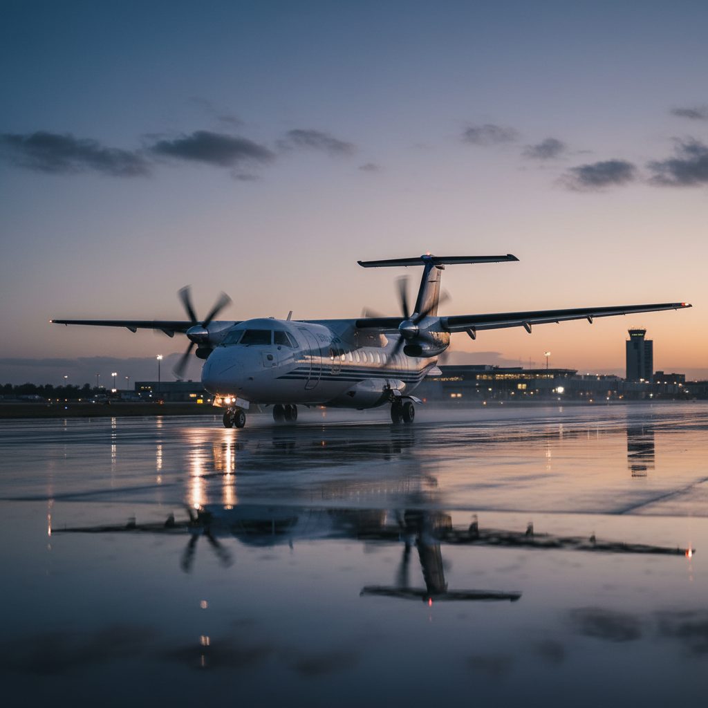 Embraer EMB 120 Brasilia, On the runway, illustrative image