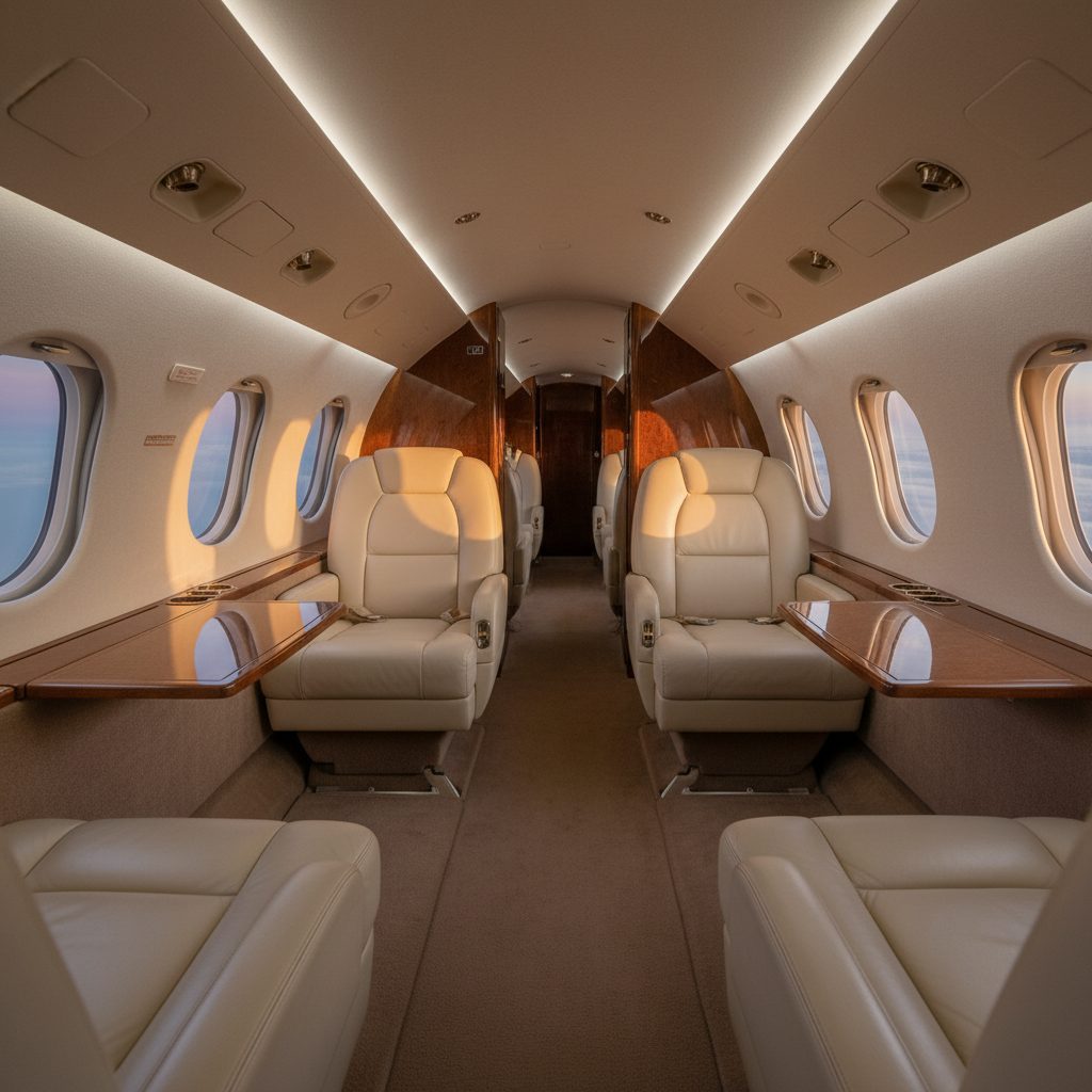NAA Sabreliner 60/65, Private cabin, illustrative image