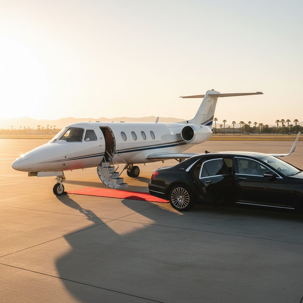 Bombardier Learjet 31, Ready for boarding, illustrative image