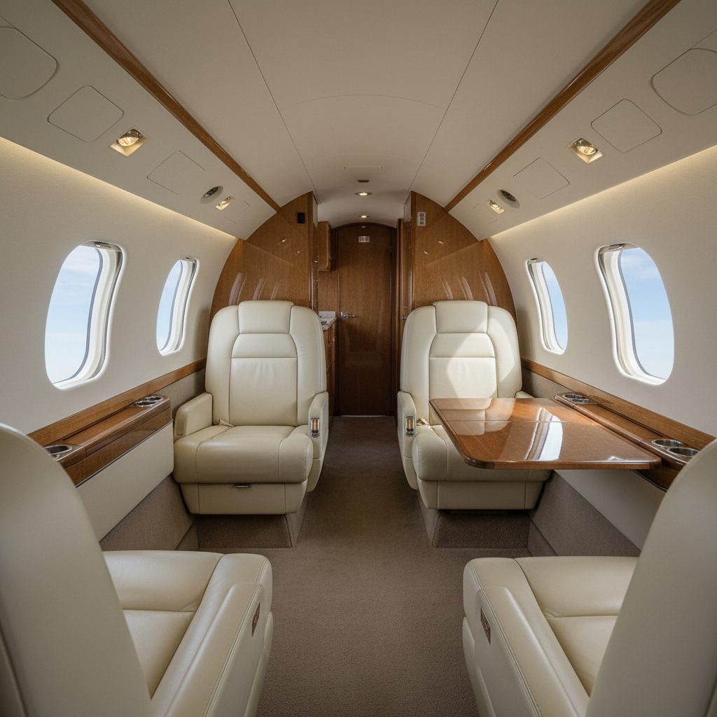 IAI 1124 Westwind, Private cabin, illustrative image
