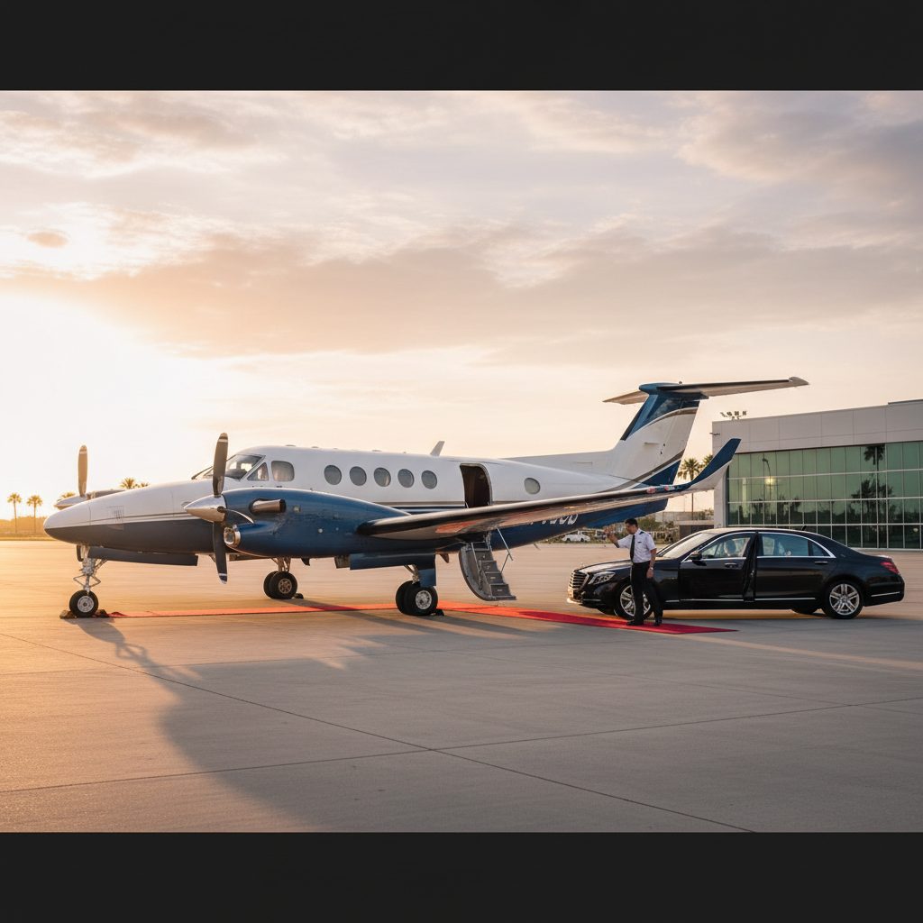 Beechcraft 350 King Air, Ready for boarding, illustrative image