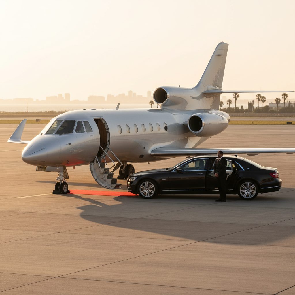 Dassault Falcon 10, Ready for boarding, illustrative image