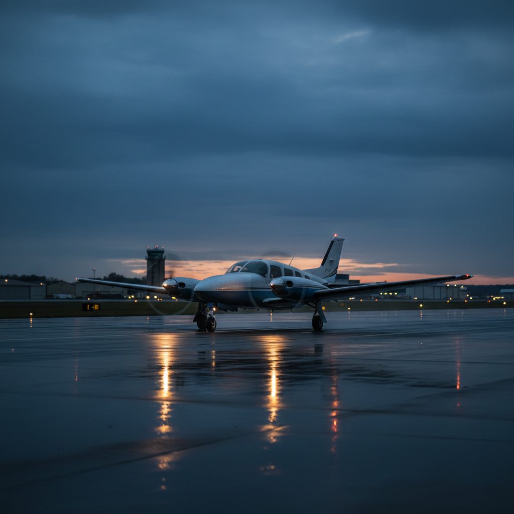 Cessna 340, On the runway, illustrative image