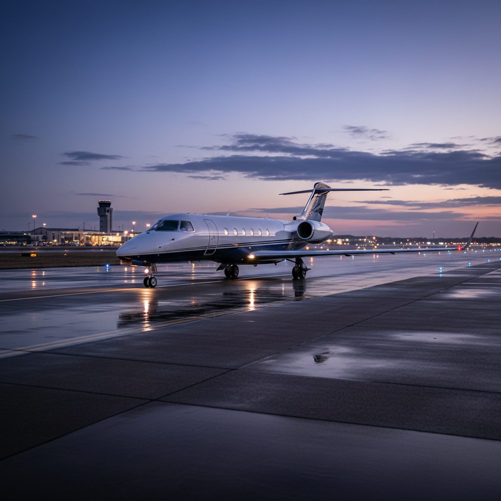 Cessna C750 Citation X, On the runway, illustrative image