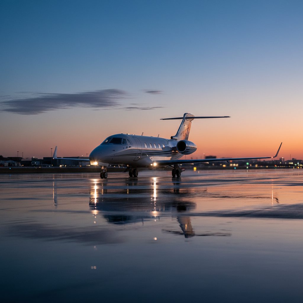 Cessna Citation Latitude, On the runway, illustrative image