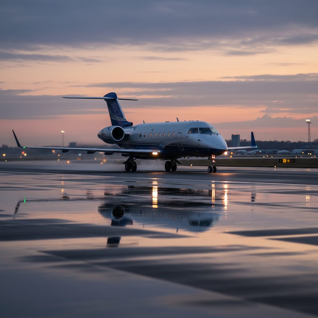 Bombardier Challenger 850, On the runway, illustrative image