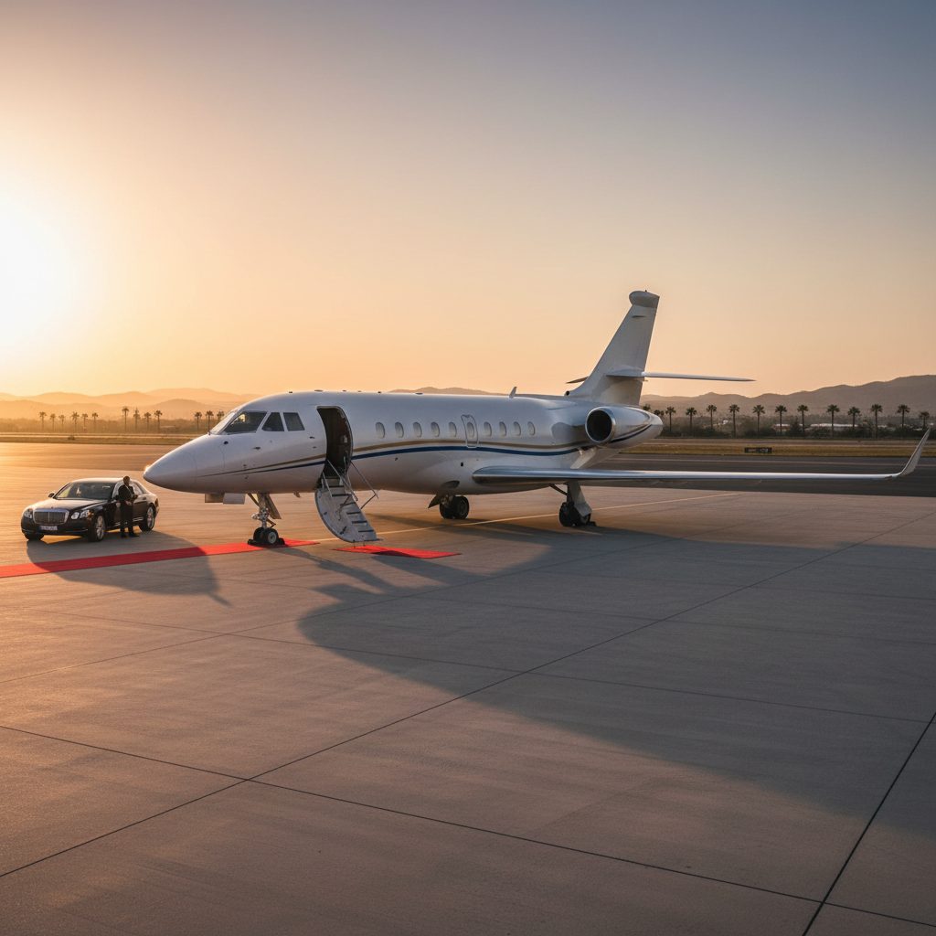 Dassault Falcon 7X, Ready for boarding, illustrative image