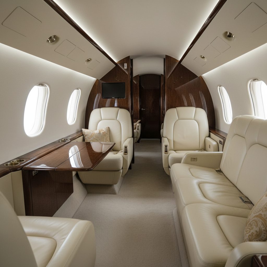 Embraer Legacy 650, Private cabin, illustrative image