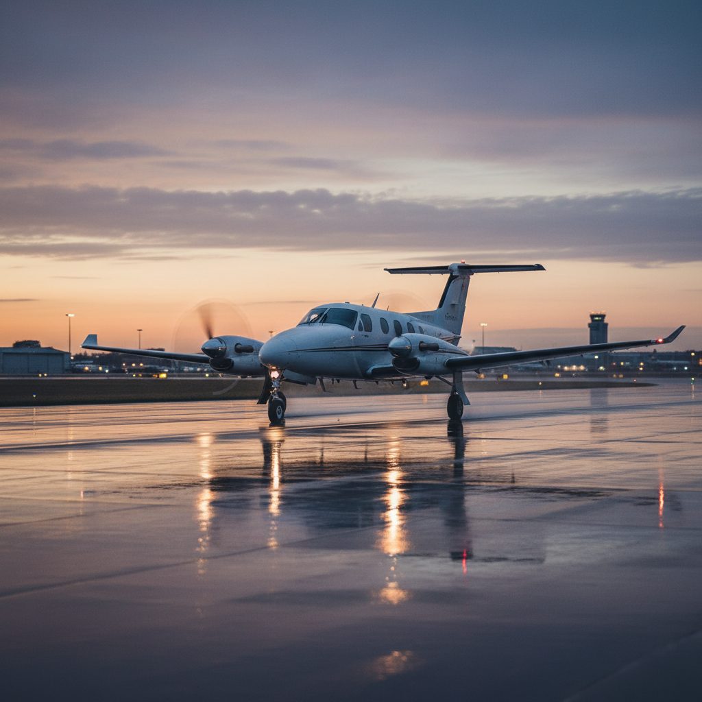 Piper PA-42 Cheyenne, On the runway, illustrative image