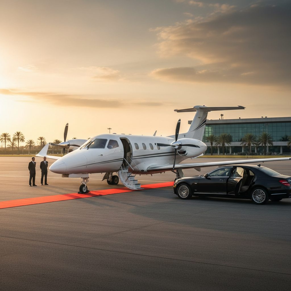 Piaggio P180 Avanti, Ready for boarding, illustrative image