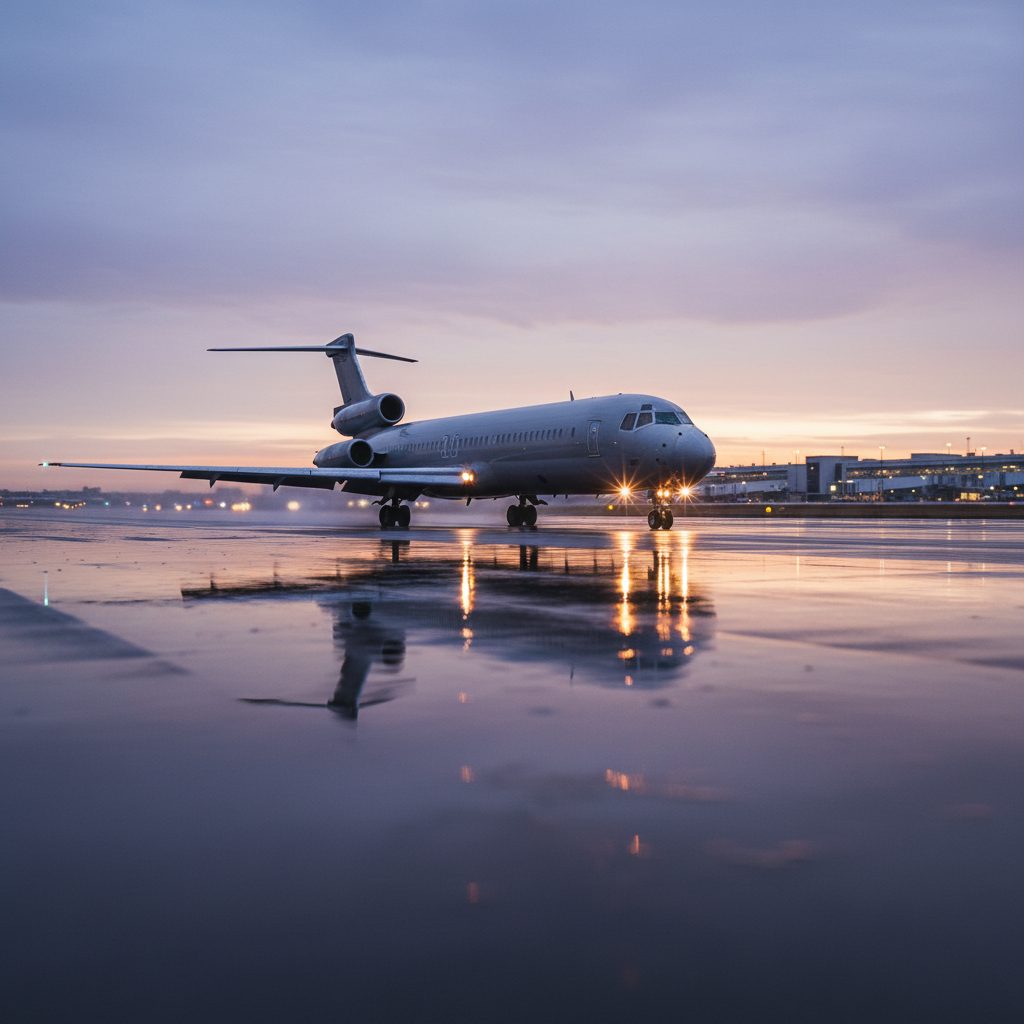 McDonnell Douglas MD-90, On the runway, illustrative image