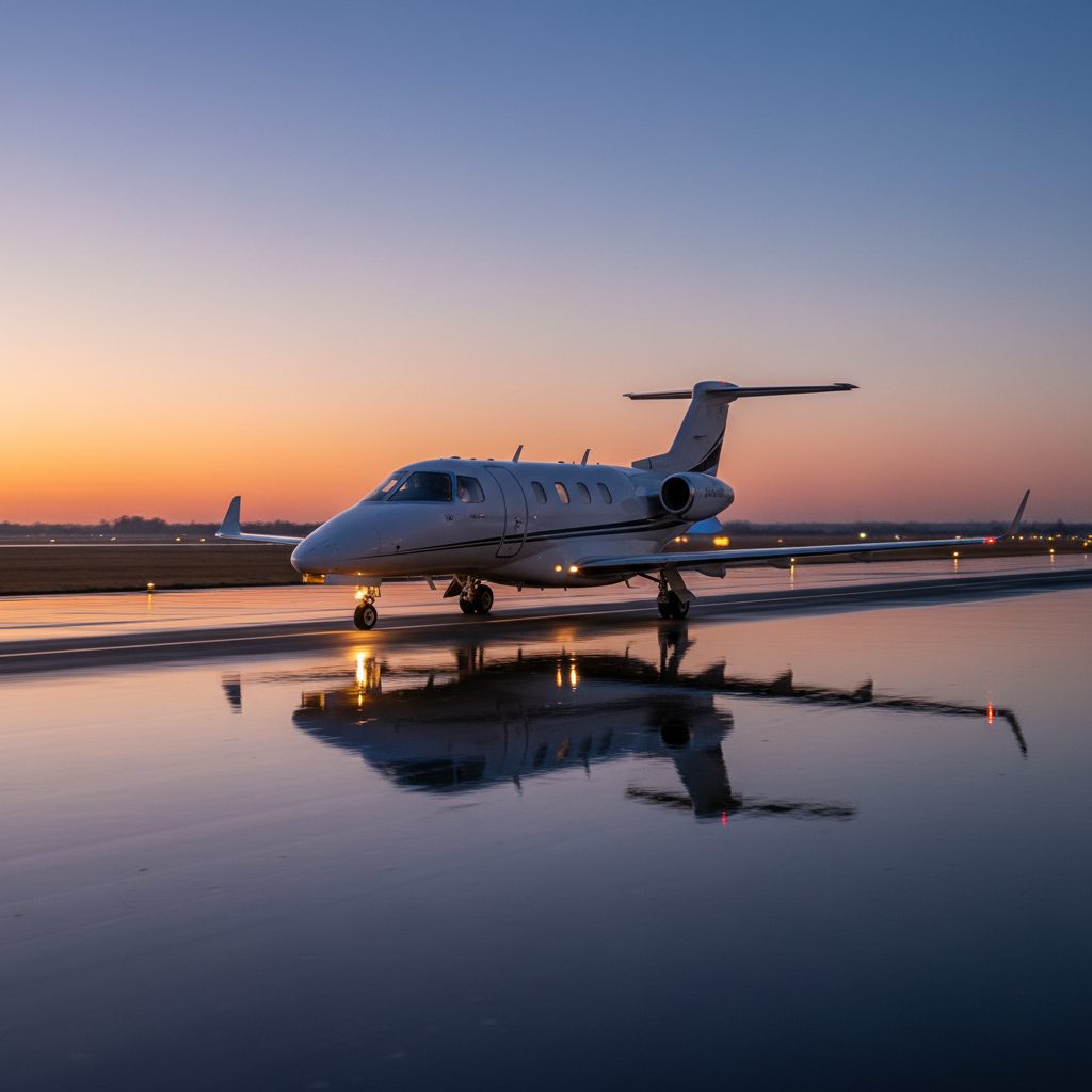 Embraer Phenom 100, On the runway, illustrative image