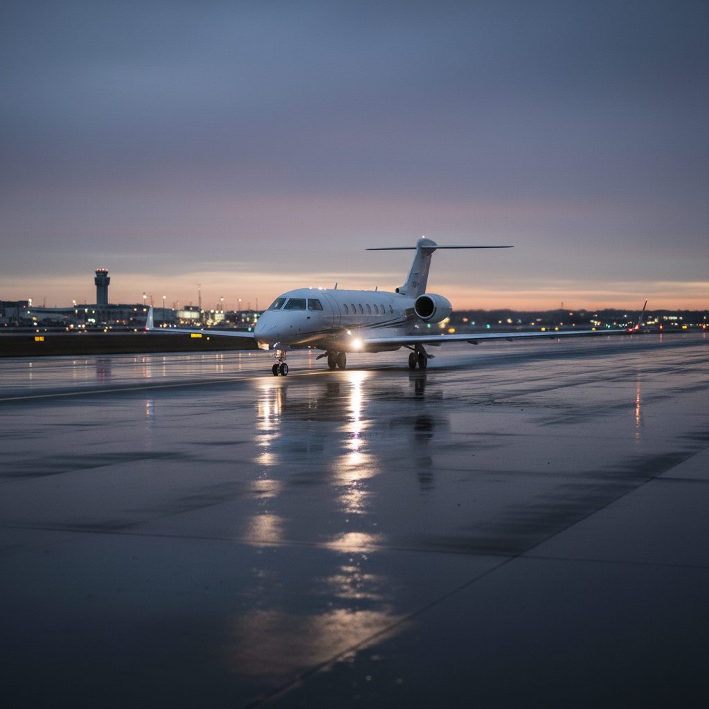 Cessna Citation Longitude, On the runway, illustrative image