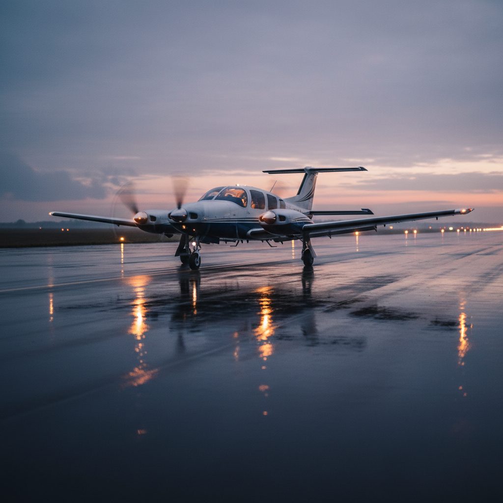 Tecnam P2006T, On the runway, illustrative image