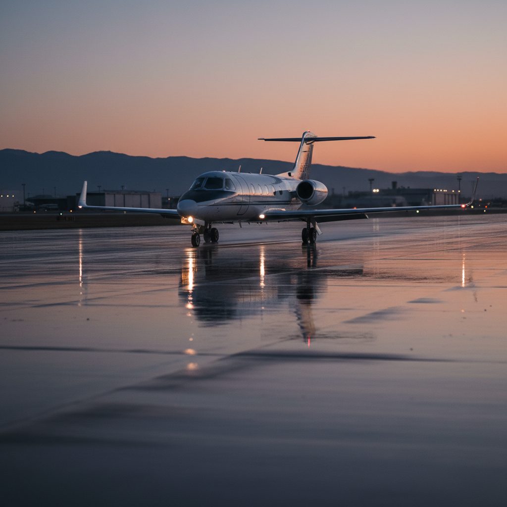 NAA Sabreliner 60/65, On the runway, illustrative image