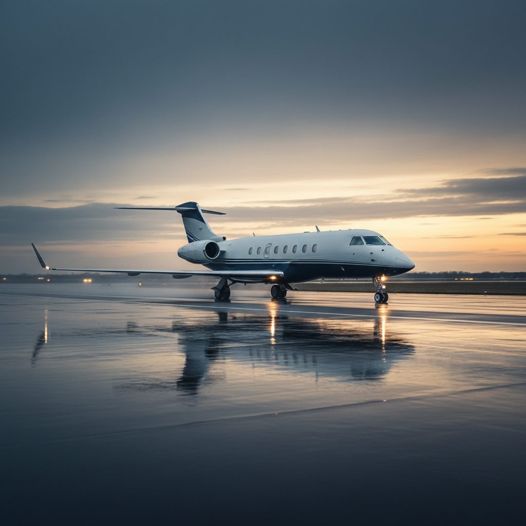 Gulfstream G300, On the runway, illustrative image