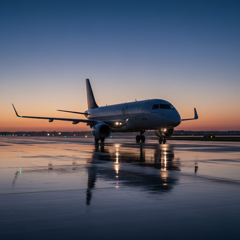 Embraer EMB 175, On the runway, illustrative image