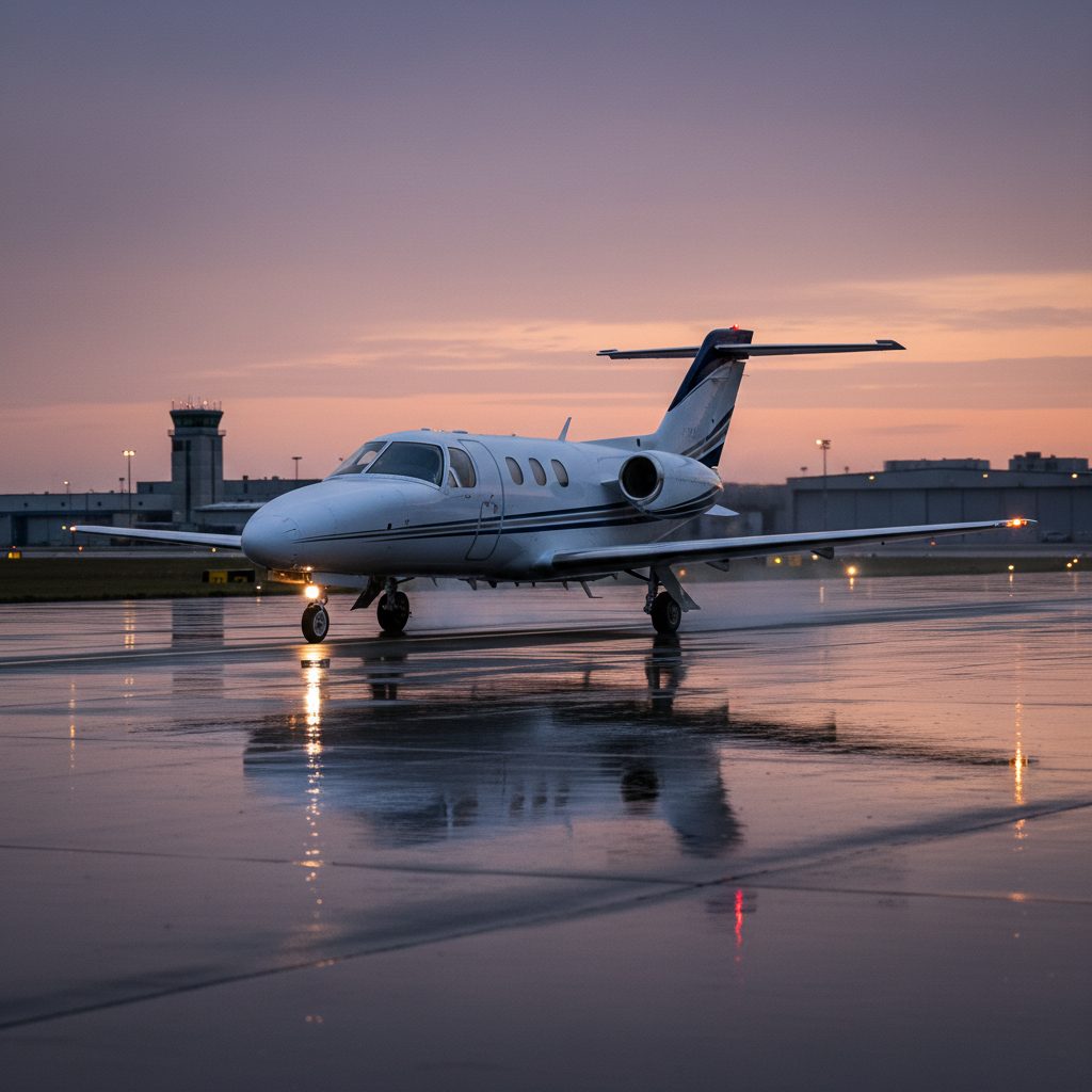 Cessna 525 Citation CJ2+, On the runway, illustrative image