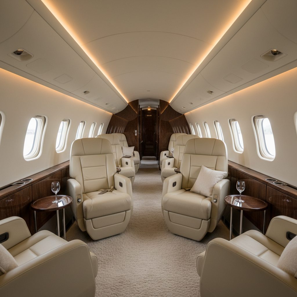 Fokker F28, Private cabin, illustrative image