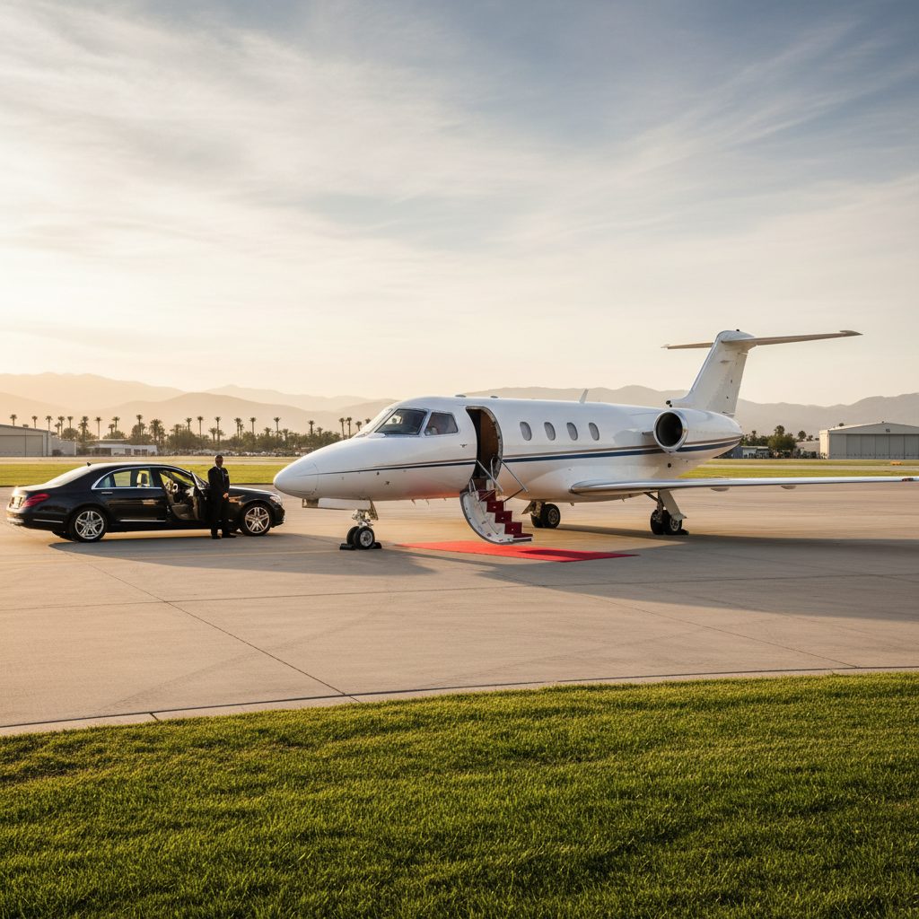 Bombardier Learjet 35A, Ready for boarding, illustrative image