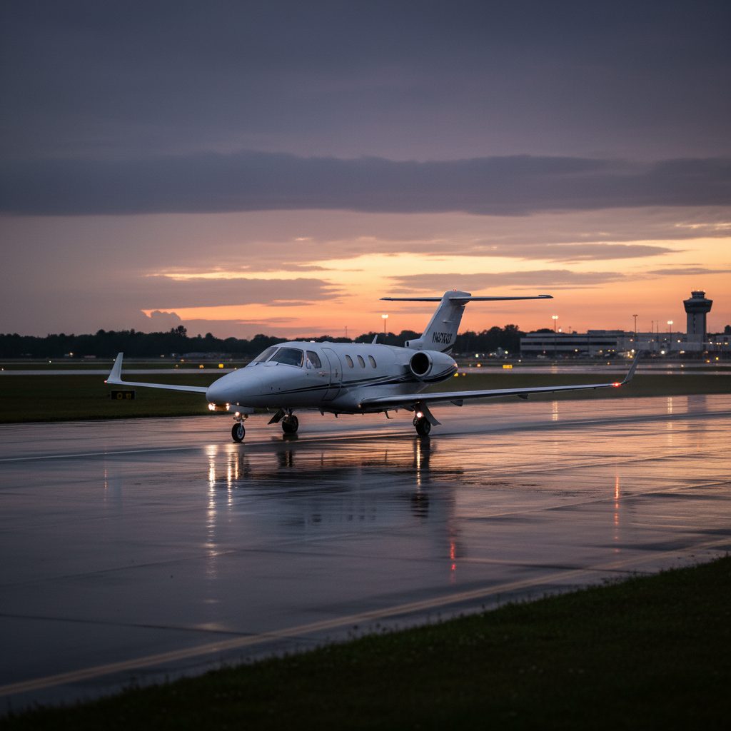 Cessna 525 Citation CJ2, On the runway, illustrative image