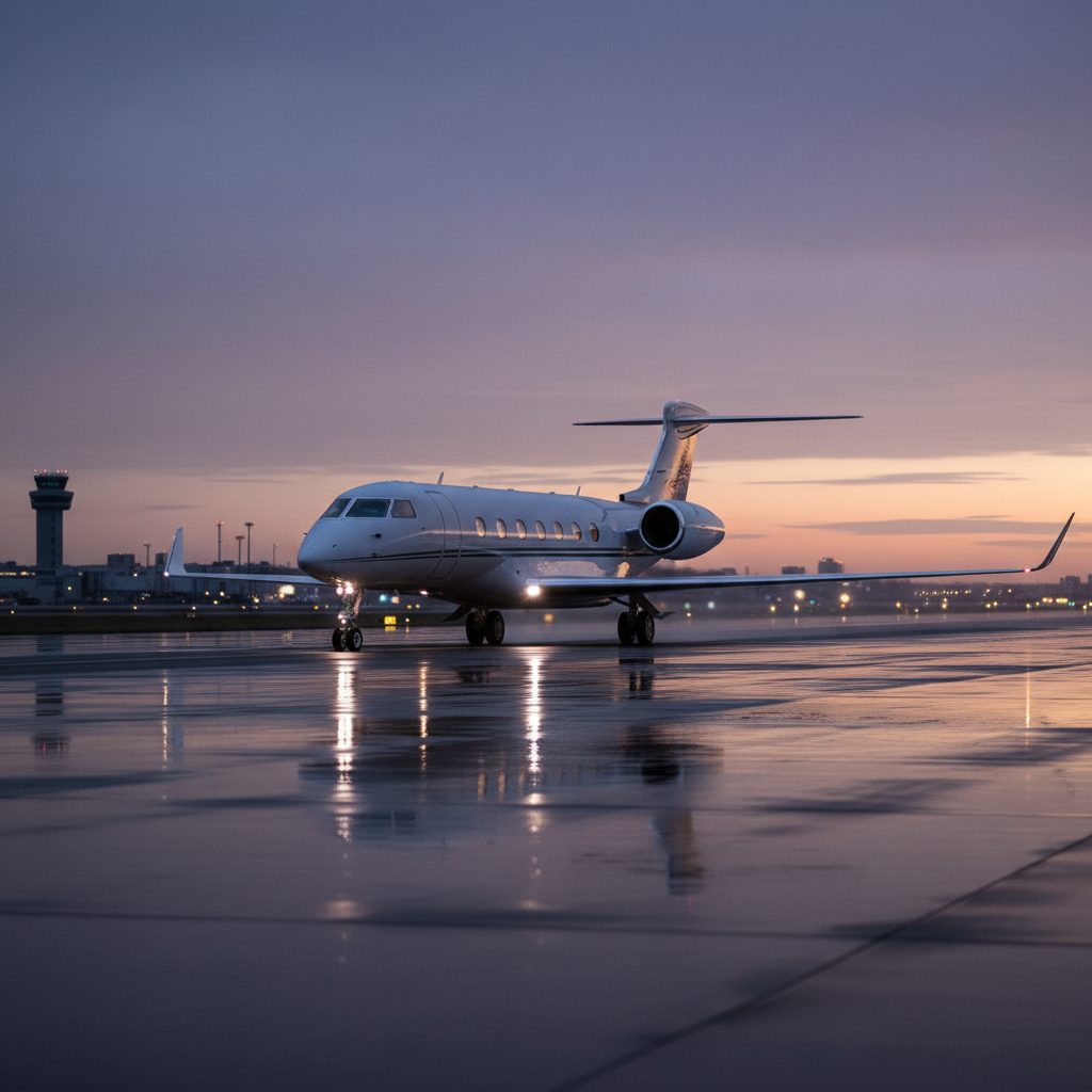 Gulfstream G500, On the runway, illustrative image