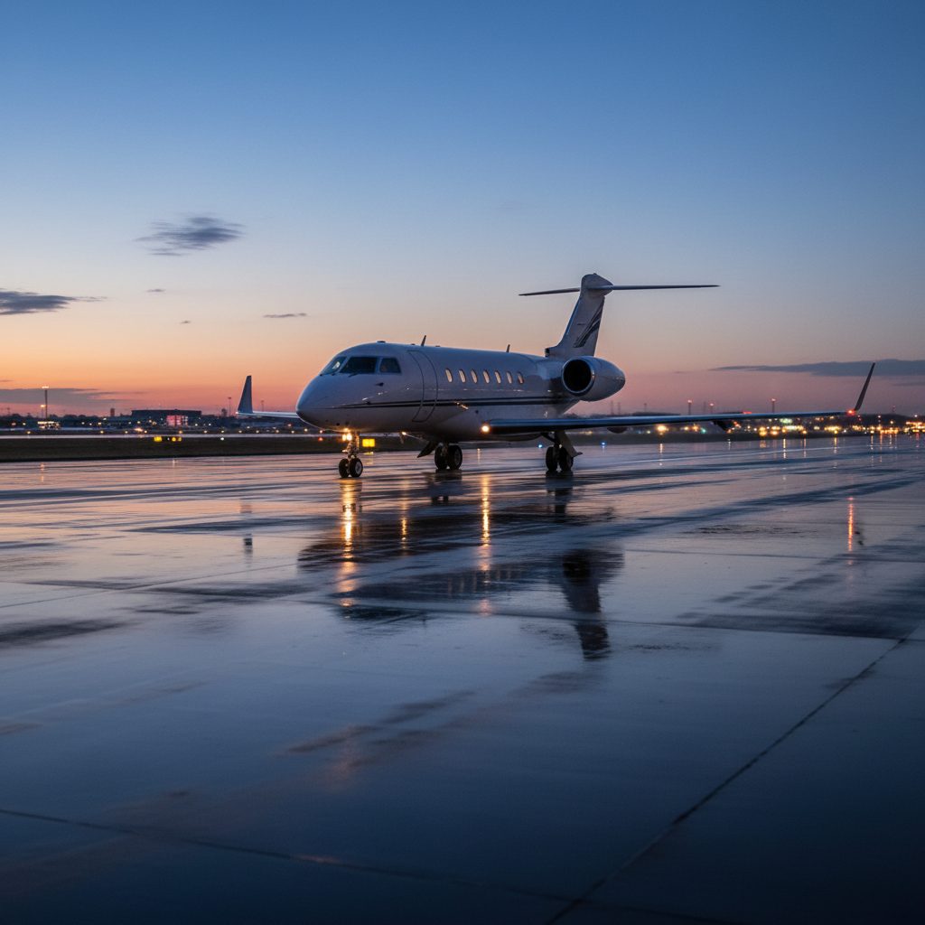Gulfstream G200, On the runway, illustrative image