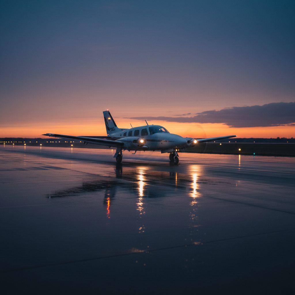 Piper PA-34, On the runway, illustrative image