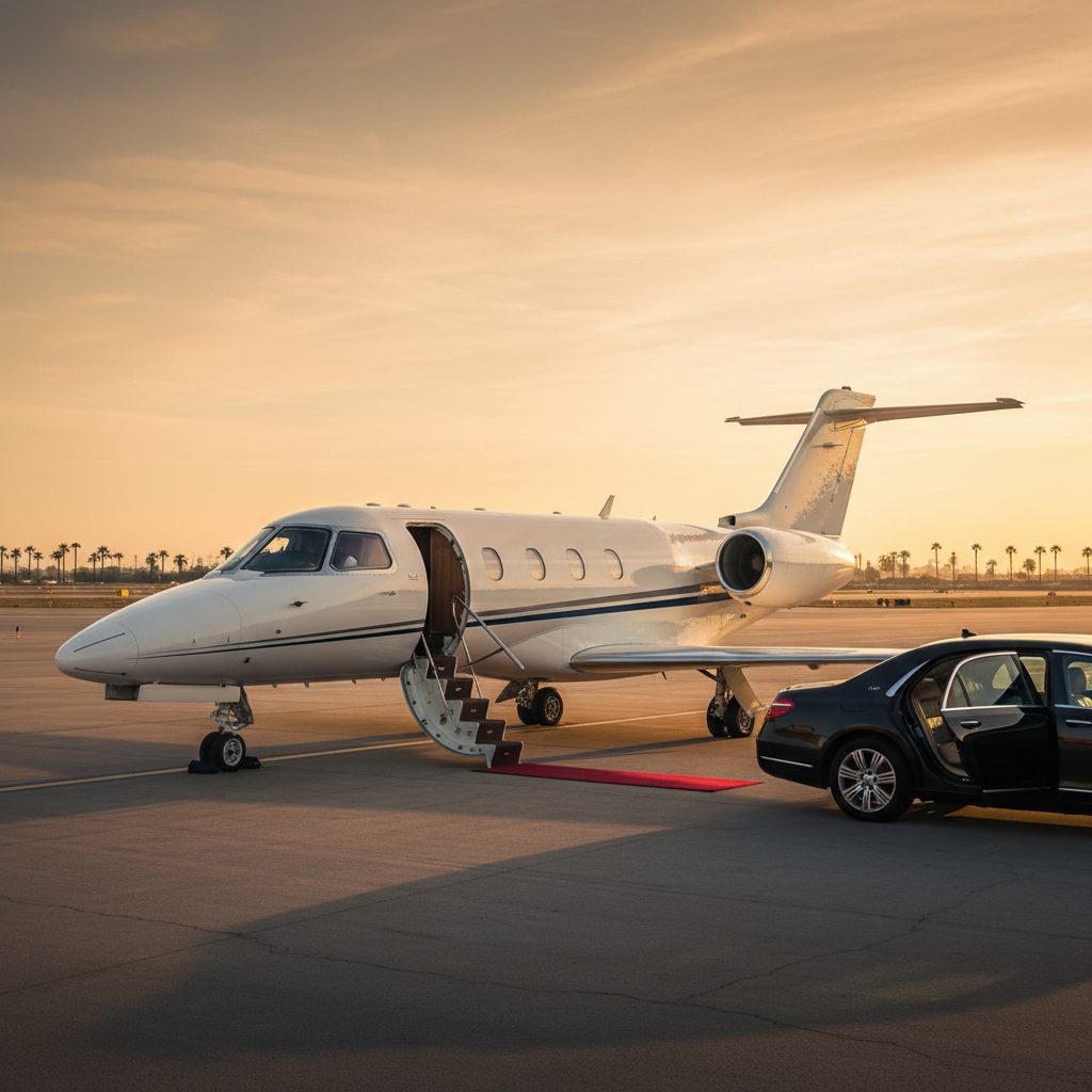 Bombardier LearJet 40/40XR, Ready for boarding, illustrative image