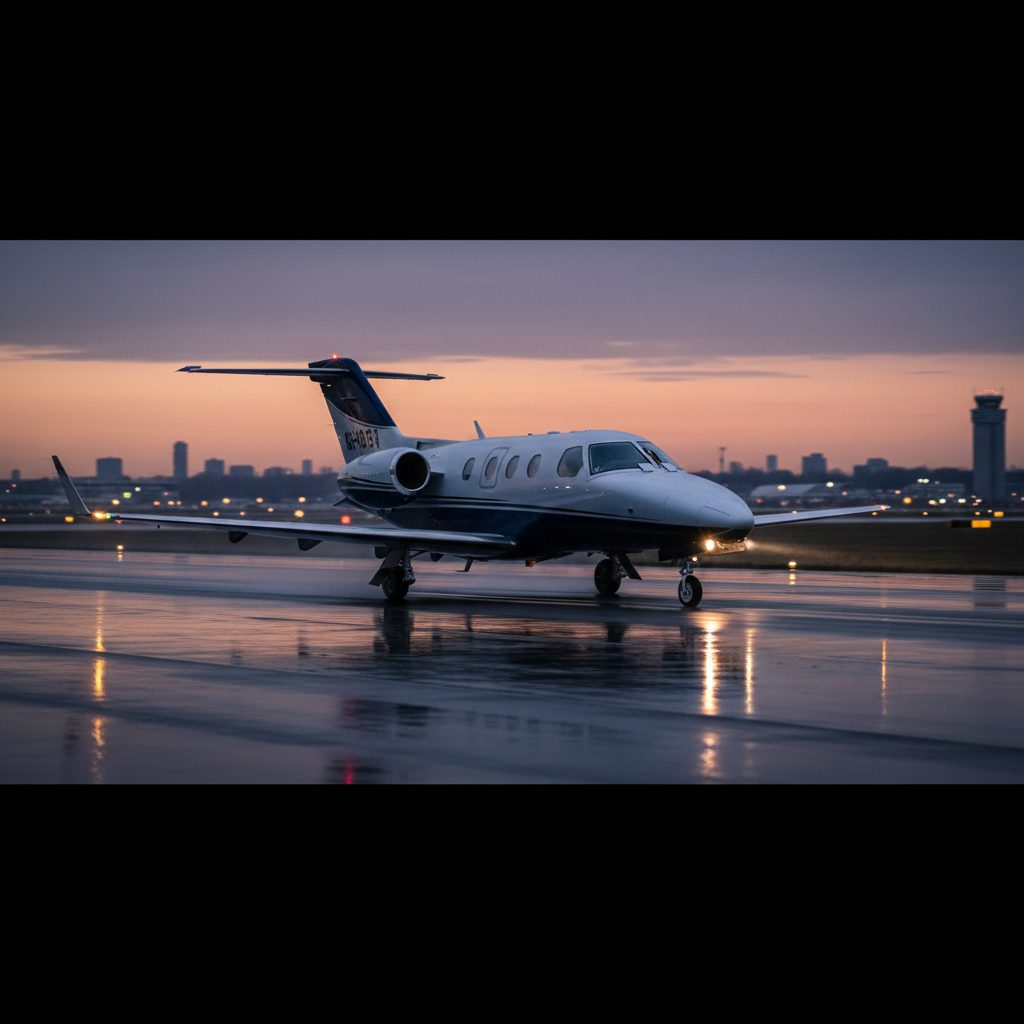 Cessna 525 Citation CJ1, On the runway, illustrative image