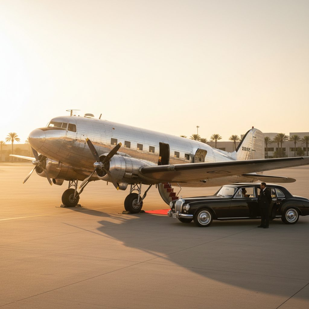 Douglas DC-3, Ready for boarding, illustrative image