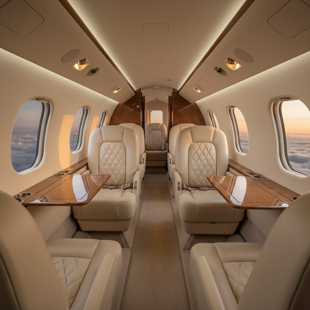 Cessna 525 Citation CJ3, Private cabin, illustrative image