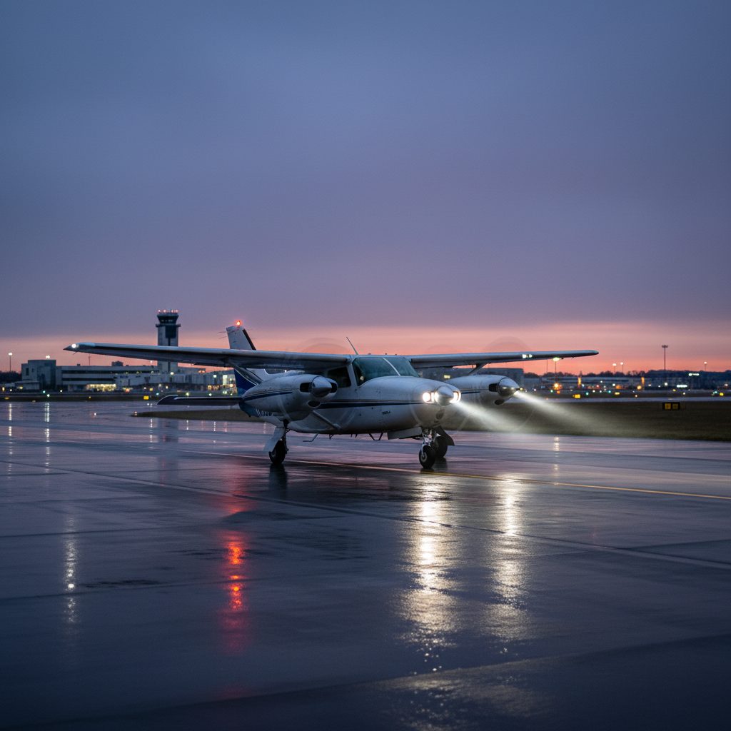 Piper PA-44 Seminole, On the runway, illustrative image