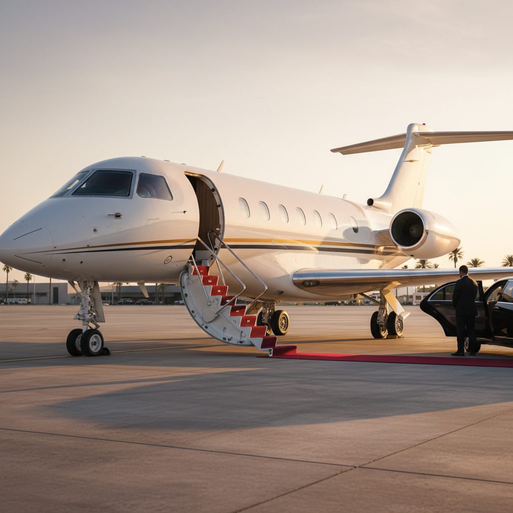Embraer Legacy 650, Ready for boarding, illustrative image