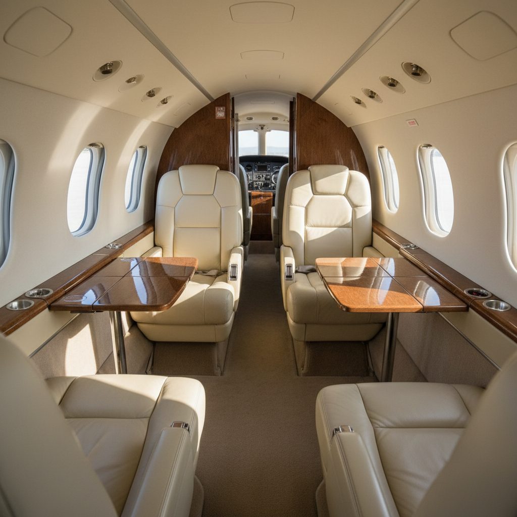 Cessna 525 Citation CJ1, Private cabin, illustrative image