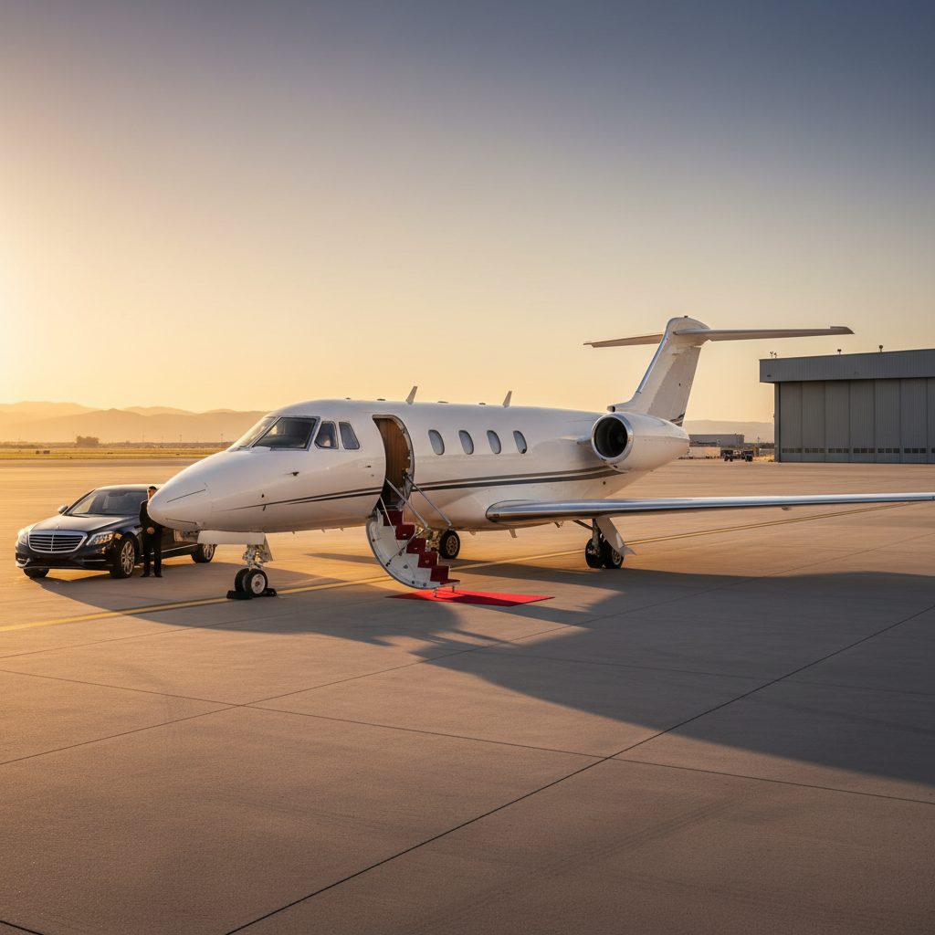 Cessna Citation VII, Ready for boarding, illustrative image