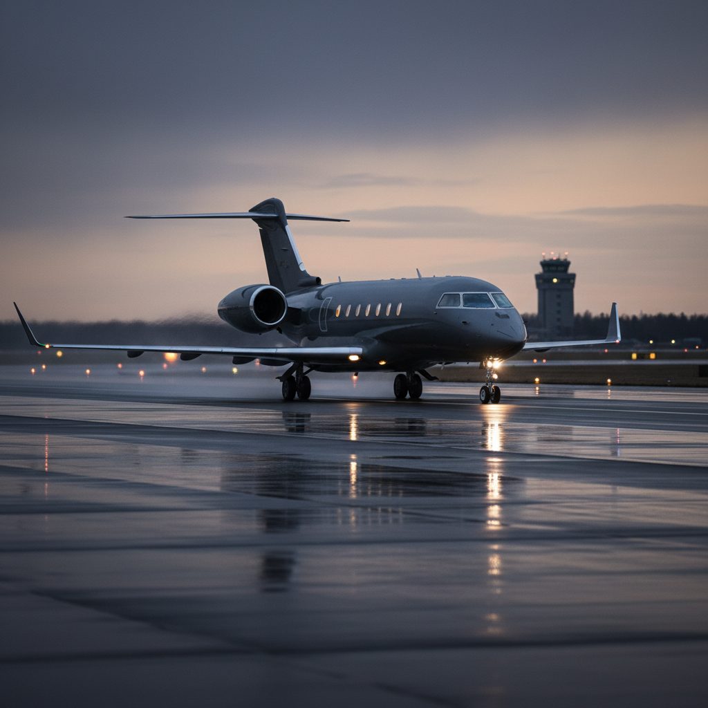 Bombardier Global Express, On the runway, illustrative image