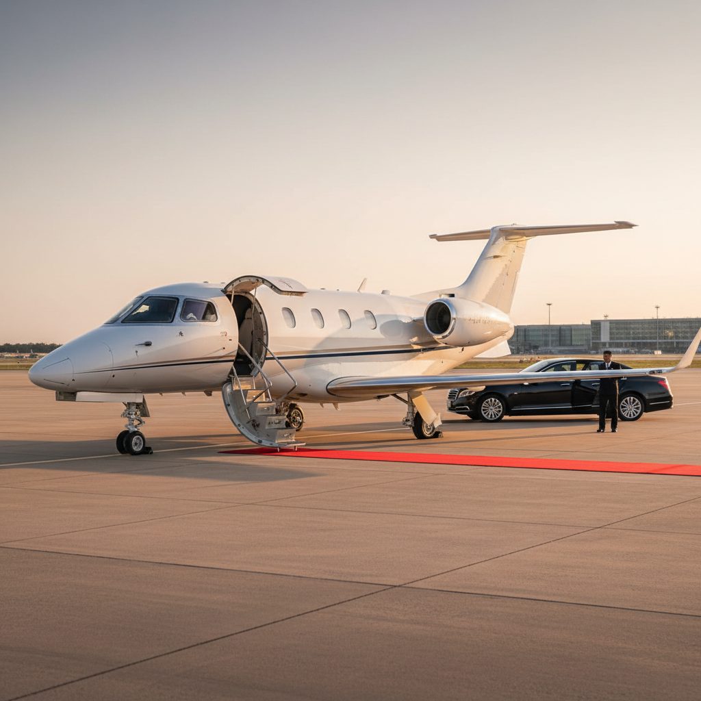 Embraer Phenom 300, Ready for boarding, illustrative image